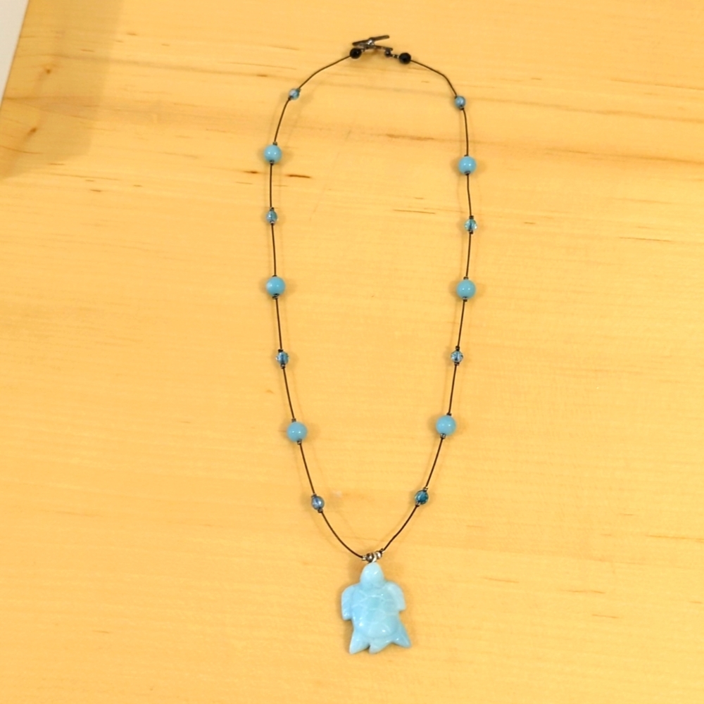 Jade turtle necklace